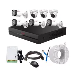CP PLUS CCTV Combo Kit 2.4 MP Full HD Audio Indoor & Outdoor with 8 Channel DVR 3 Dome, 4 Bullet Camera, 8 Channel SMPS, 70 m Copper Cable & Connectors-image-73