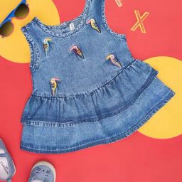Pantaloons Baby Blue Embroidered Top-image-17