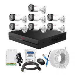 CP PLUS CCTV Combo Kit 2.4 MP Full HD Audio Indoor & Outdoor with 8 Channel DVR 7 Bullet Camera, 8 Channel SMPS, 70 m Copper Cable 1 TB HDD & Connectors-image-70