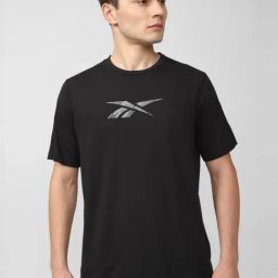 Reebok Black Slim Fit Train Speedwick Gfx Sports T-Shirt-picture-33