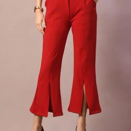 Myshka Red Flare Fit Pants-picture-23