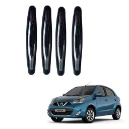 SPREADX Plastic Car Compact Black Colour Elegant Door Guard Protection Universal Type Suitable for Nissan Micra Type-2 (Set of 4 Pcs)-22