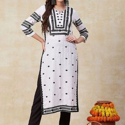 Anni Designer Women Geometric Embroidered Thread Work Kurta-image-8