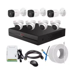 CP PLUS CCTV Combo Kit 2.4 MP Indoor & Outdoor with 8 Channel DVR, 4 Dome 3 Bullet Camera, 8 Channel SMPS, 70 m Copper Cable & Connectors-image-70