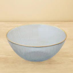 Pure Home and Living Blue Glass Textured Serving Bowls-image-65
