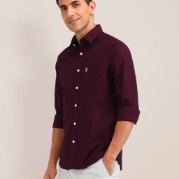 U.S. Polo Assn. Red Cotton Tailored Fit Shirt-picture-37