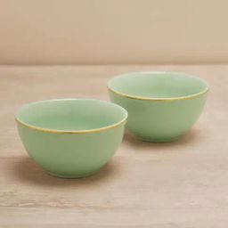 Pure Home and Living Green Porcelain Solid Side Bowls-1