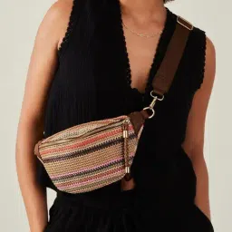 Accessorize London Brown Woven Bum Bag-picture-36