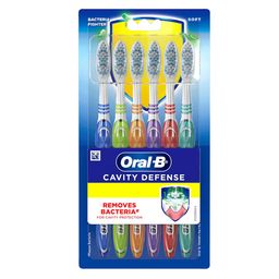 Oral - B Set of 6 Cavity Defense Bacteria Fighter Manual Toothbrush - Soft-45