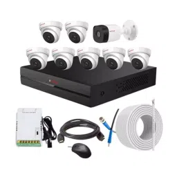 CP PLUS CCTV Combo Kit 2.4 MP Indoor & Outdoor with 8 Channel DVR, 1 Bullet 7 Dome Camera, 8 Channel SMPS, 70 m Copper Cable & Connectors-image-83