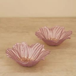 Pure Home and Living Pink Glass Textured Side Bowls-image-5