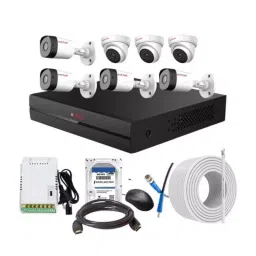 CP PLUS CCTV Combo Kit 2.4 MP Full HD Audio Indoor & Outdoor with 8 Channel DVR 3 Dome, 4 Bullet Camera, 8 Channel SMPS, 70 m Cable 1 TB HDD & Connectors-image-86
