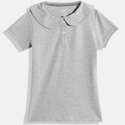 METRO KIDS COMPANY Girls Grey Polo Collar T-shirt-image-51