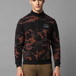 Louis Philippe Multicolored Cotton Regular Fit Camouflage Sweatshirt-picture-8