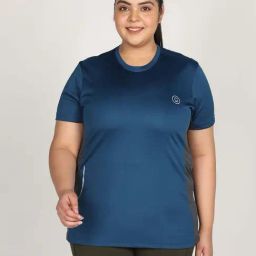Chkokko Blue & Grey Plain T-Shirt-image-75