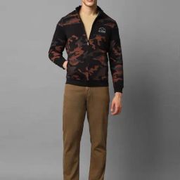 Louis Philippe Multicolored Cotton Regular Fit Camouflage Sweatshirt image 5
