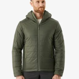 Forclaz By Decathlon Green Slim Fit Quilted Sports Hoodie-image-86
