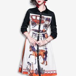 JC Collection Women Multicoloured Printed Belted Shirt Dress-picture-26