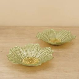 Pure Home and Living Green Glass Textured Serving Bowls-image-42