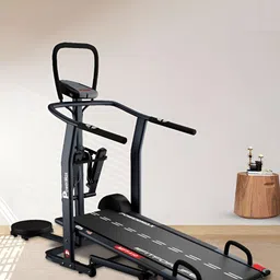PowerMax Fitness Non-Electric Manual Foldable Treadmill 3-Level Incline-31