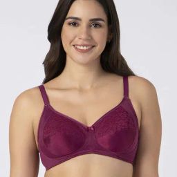 Amante Purple Embroidered Bra-picture-48