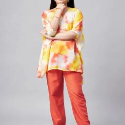 StyloBug Girls Multi Printed Kurta Set-image-10