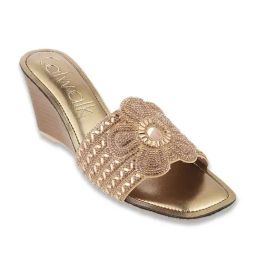 Catwalk Women's Gold Casual Wedges-image-68