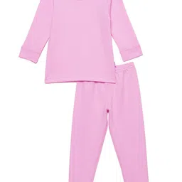 mackly Infant Kids Pink Solid Thermal Set-56