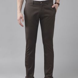 Blackberrys Men Textured Slim Fit Trousers-image-86