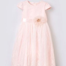 Blue Giraffe Embellished A-Line Midi Dress-image-76