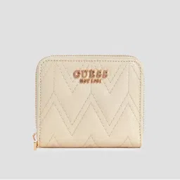 guess fashion Guess Cream Quilted Adelard Small Zip Around Wallet-picture-14