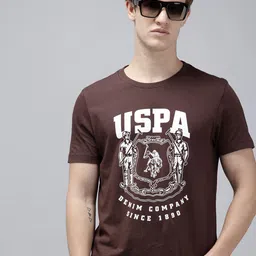 U.S. Polo Assn. Denim Co. Brand Logo Printed Pure Cotton Slim Fit T-shirt-image-96