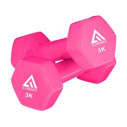 ADRENEX Set Of 2 Hexagon Fixed Weight Dumbbells - 3 kg Each-44