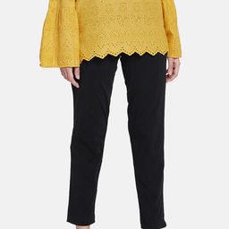 Go Colors Women Black Regular Fit Solid Regular Trousers-image-98