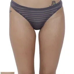 BASIICS by La Intimo Multicolor Striped Bikini Panty( Pack Of 2 )-image-15