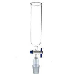 Abgil 125ml Borosilicate Glass Cylindrical Shape Open Top Dropping Funnel with Joint and PTFE Stopcock ABG1726 image 1