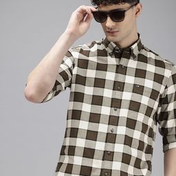 Arrow Manhattan Slim Fit Checked Pure Cotton Casual Shirt-picture-7