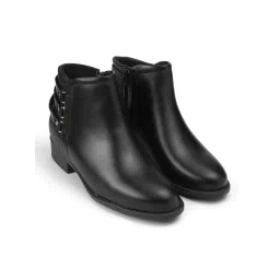 MODARE Black Block Heel Chelsea Boots-picture-9
