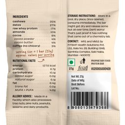 The Whole Truth - Mini Protein Bars | Coffee Cocoa | Pack of 8 x 27g each | No Added Sugar | No Preservatives | No Artificial Sweeteners | No Gluten or Soy | All Natural Ingredients image 2