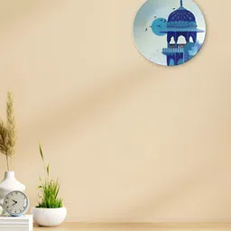 THE QUIRKY HOME White & Blue City Architecture Printed Ceramic Decorative Wall Decor-image-33