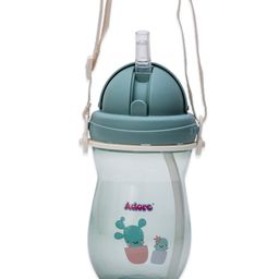 Adore Pro Idaho Straw Sipper with Retractable Hood & Adjustable Shoulder Strap Green - 300 ml-26
