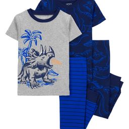 Carter's 4-Piece Dinosaur Cotton Blend Pajamas- Multicolor-image-90