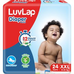 Luv Lap Diaper Pants, with Aloe Vera Lotion for Rash Double Extra Large (XXL) - 24 Pieces-9