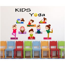 Wallstick Kids Yoga Wallsticker-13