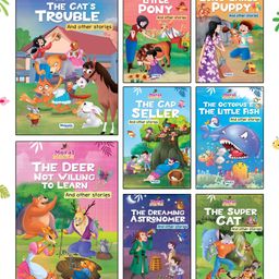 Moral Story Books for Kids | Set of 8 Books | Moral Short Stories with Colourful Pictures - 3 Years to 10 Years Old Children | Bedtime Children Story Book-13