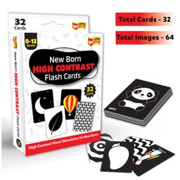 Little Berry High Contrast Flash Cards for New Born Baby- 32 Black & White Cards-20