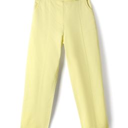 Kookie Kids Cotton Woven Full Length Wide Leg Lounge Pant With Pockets - Light Green-image-8