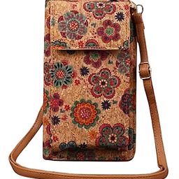 MOMISY Mobile Bag, Cellphone Sling Bag, Card Holder Wallet, Crossbody Bag, PU Leather, for Girls (Flower)-19