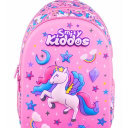 Smily Kiddos 19 inch Eva Shell Backpack Sky Unicorn Theme Pink-image-11