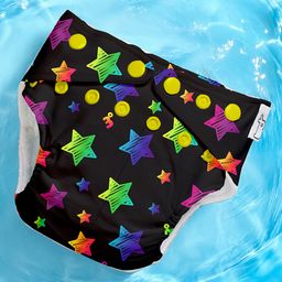 SuperBottoms Swimming Diapers for Babies & Toddlers - Washable, Reusable & Adjustable Swim Diapers | Rainbow Twinkles-22